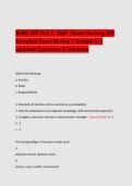 NURS 307 Test 1  2026  &sol;Exam Nursing 307 Complete Exam Review &vert; Graded A&plus;&vert; Updated Questions & Solutions