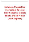 Solutions Manual for Marketing&comma; 3e Greg Elliott Sharyn&comma; Rundle Thiele&comma; David Waller &lpar;All Chapters&rpar; 