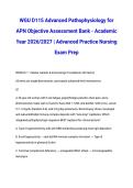 WGU D115 Advanced Pathophysiology for APN Objective Assessment Bank - Academic Year 2026&sol;2027 &vert; Advanced Practice Nursing Exam Prep