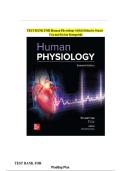 TEST BANK FOR Human Physiology 16th Edition by Stuart Fox and Krista Rompolski All Chapters