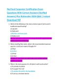 Red Seal Carpenter Certification Exam  Questions With Correct Answers &lpar;Verified  Answers&rpar; Plus Rationales 2026 Q&A &vert; Instant  Download Pdf 