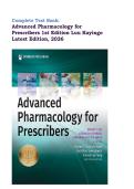 Complete Test Bank for Advanced Pharmacology for Prescribers 1st Edition by Brent Luu&comma; Gerald Kayingo&comma; Virginia McCoy Hass &ndash; Latest Edition &lpar;Updated 2026&rpar; &ndash; Comprehensive Questions&comma; Answers & Rationales