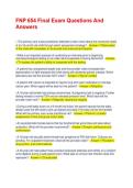 FNP 654 Final Exam Questions And Answers