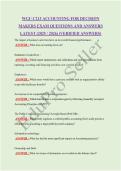 WGU C213 ACCOUNTING FOR DECISION MAKERS EXAM QUESTIONS AND ANSWERS LATEST &lpar;2025 &sol; 2026&rpar; &lpar;VERIFIED ANSWERS&rpar;