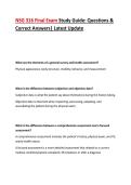 NSG 316 Final Exam Study Guide&colon; Questions & Correct Answers&vert; Latest Update