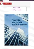 Financial Markets and Institutions &lpar;14th Edition&comma; Jeff Madura&rpar; &ndash; Verified Test Bank & Study Guide &lpar;Chapters 1&ndash;27 Included&rpar;