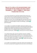 NR 667 CEA FINAL EXAM QUESTIONS AND ANSWERS WITH COMPLETE SOLUTIONS &vert; GRADED A&plus; &vert; 100&percnt; CORRECT &vert; NEW 2026 &vert; Chamberlain University