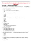 Test Bank for An Introduction to Brain and Behavior&comma; 6e Macmillan 