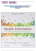 TEST BANK&colon;  For Health Informatics&colon; An Interprofessional Approach 1st Edition By Ramona Nelson Latest Update  Graded A&plus;