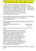 CHES Practice Exam &lpar;8th Edition&rpar; with all Correct & 100&percnt; Verified Answers &vert;Latest Update &vert;Already Graded A&plus;
