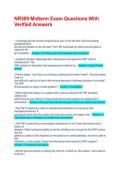 NR509 Midterm Exam Questions With Verified Answers