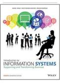 Test Bank for Introduction to Information Systems&comma; Fourth Canadian Edition