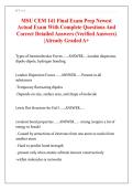 MSU CEM 141 Final Exam Prep Newest  Actual Exam With Complete Questions And  Correct Detailed Answers &lpar;Verified Answers&rpar;  &vert;Already Graded A&plus;