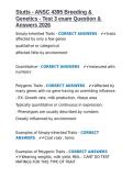 Stutts - ANSC 4395 Breeding & Genetics Test 3 exam Question & Answers 2026&period;docx