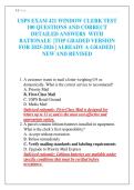 USPS EXAM 421 WINDOW CLERK TEST 100 QUESTIONS AND CORRECT DETAILED ANSWERS WITH RATIONALE &vert;TOP GRADED VERSION FOR 2025-2026 &vert; ALREADY A GRADED &vert; NEW AND REVISED