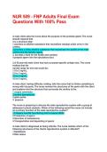 NUR 509 - FNP Adults Final Exam Questions With 100&percnt; Pass