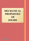 Chapter notes of mechanical properties of solids 