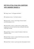 DEP PQS ACTUAL EXAM 2026 QUESTIONS WITH ANSWERS GRADED A&plus;