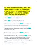 NU 545 ADVANCE PATHOPHYSIOLOGY UNIT 2 EXAM- UNIVERSITY OF SOUTH ALABAMA &vert; LATEST UPDATED &vert; REAL EXAM QUESTIONS AND ANSWERS &vert; 100&percnt; RATED CORRECT &vert; 100&percnt; VERIFIED &vert; ALREADY GRADED A&plus;