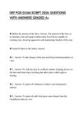 DEP PQS EXAM SCRIPT 2026 QUESTIONS WITH ANSWERS GRADED A&plus;