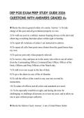DEP PQS EXAM PREP STUDY GUIDE 2026 QUESTIONS WITH ANSWERS GRADED A&plus;