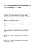 DEP PQS EXAMINATION TEST 2026 COMPLETE QUESTIONS AND SOLUTIONS