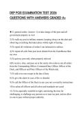 DEP PQS EXAMINATION TEST 2026 QUESTIONS WITH ANSWERS GRADED A&plus;