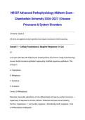 NR507 Advanced Pathophysiology Midterm Exam - Chamberlain University 2026-2027 &vert; Disease Processes & System Disorders