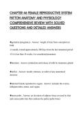 CHAPTER 46 FEMALE REPRODUCTIVE SYSTEM PATTON ANATOMY AND PHYSIOLOGY COMPREHENSIVE REVIEW WITH SOLVED QUESTIONS AND DETAILED ANSWERS