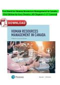 Test Bank for Human Resources Management in Canada&comma; 15th Edition by Gary Dessler&comma; All Chapters 1-17 Covered