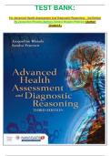 TEST BANK&colon;  For Advanced Health Assessment And Diagnostic Reasoning&colon; &period; 3rd Edition By Jacqueline Rhoads &lpar;Author&rpar;&comma; Sandra Wiggins Petersen &lpar;Author&rpar;  Graded A&plus;