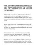 CHC KEY CERTIFICATION EVALUATION EXAM 2026 TEST PAPER QUESTIONS AND ANSWERS 100&percnt; CORRECT