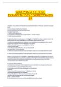 WISE Practice Exam with Answers &vert; Updated Certification Exam Preparation