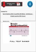 Testbank For   x x x Basic Arrhythmias With 12-Lead EKGs &lpar;9th Edition&rpar; &ndash; Gail Walraven &ndash;  Complete questions With Answers 