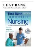 Test Bank for Fundamentals of Nursing 10th Edition by Taylor Chapter All Chapters with Answers and Rationals&period;pdf