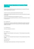 Statistics Exam Questions & Answers Rated 100&percnt; Pass