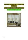Criminal Law 13th Edition Thomas Gardner & Terry Anderson Test Bank Verified Questions Answers 2025&sol; 2026