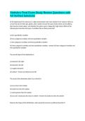 Statistics Final Exam Study Review Questions with All Verified Solutions
