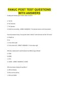 FANUC POST TEST QUESTIONS WITH ANSWERS&period;