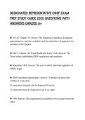 DESIGNATED REPRESENTATIVE OSSF EXAM PREP STUDY GUIDE 2026 QUESTIONS WITH ANSWERS GRADED A&plus;