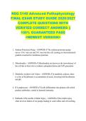 NSG 5140 Advanced Pathophysiology  FINAL EXAM STUDY GUIDE 2026&sol;2027  COMPLETE QUESTIONS WITH  VERIFIED CORRECT ANSWERS &vert;&vert;  100&percnt; GUARANTEED PASS  <NEWEST VERSION> 