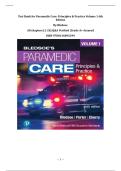 Test Bank for Paramedic Care&colon; Principles & Practice Volume 1 &lpar;6th Edition&rpar; &ndash; &vert;ISBN 9780136895299 &vert; All Chapters 1&ndash;26 Q&A Verified&comma; Grade A&plus; Assured