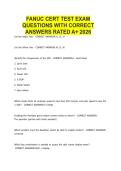 FANUC CERT TEST EXAM QUESTIONS WITH CORRECT ANSWERS RATED A&plus; 2026&period;