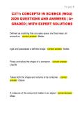 C371&colon; CONCEPTS IN SCIENCE &lpar;WGU&rpar;  2026 QUESTIONS AND ANSWERS &vert; A&plus;  GRADED &vert; WITH EXPERT SOLUTIONS 