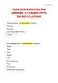 CAPM 2026 QUESTIONS AND  ANSWERS &vert; A&plus; GRADED &vert; WITH  EXPERT SOLUTIONS