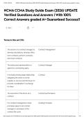NCMA CCMA Study Guide Exam &lpar;2026&rpar; UPDATE Verified Questions And Answers &vert; With 100&percnt; Correct Answers graded A&plus; Guaranteed Success&excl;&excl;NCMA CCMA Study Guide Exam &lpar;2026&rpar; UPDATE Verified Questions And Answers &vert; With 100&percnt; Correct Answers graded A&plus; Guaranteed Succ