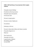 NPRO 1100 Final Disease Terms Questions With Complete Solutions