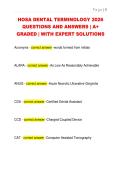 HOSA DENTAL TERMINOLOGY 2026  QUESTIONS AND ANSWERS &vert; A&plus;  GRADED &vert; WITH EXPERT SOLUTIONS