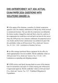 DHS ANTIDEFICIENCY ACT ADA ACTUAL EXAM PAPER 2026 QUESTIONS WITH SOLUTIONS GRADED A&plus;