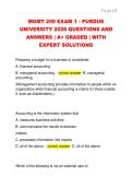 MGMT 200 EXAM 1 - PURDUE  UNIVERSITY 2026 QUESTIONS AND  ANSWERS &vert; A&plus; GRADED &vert; WITH  EXPERT SOLUTIONS 